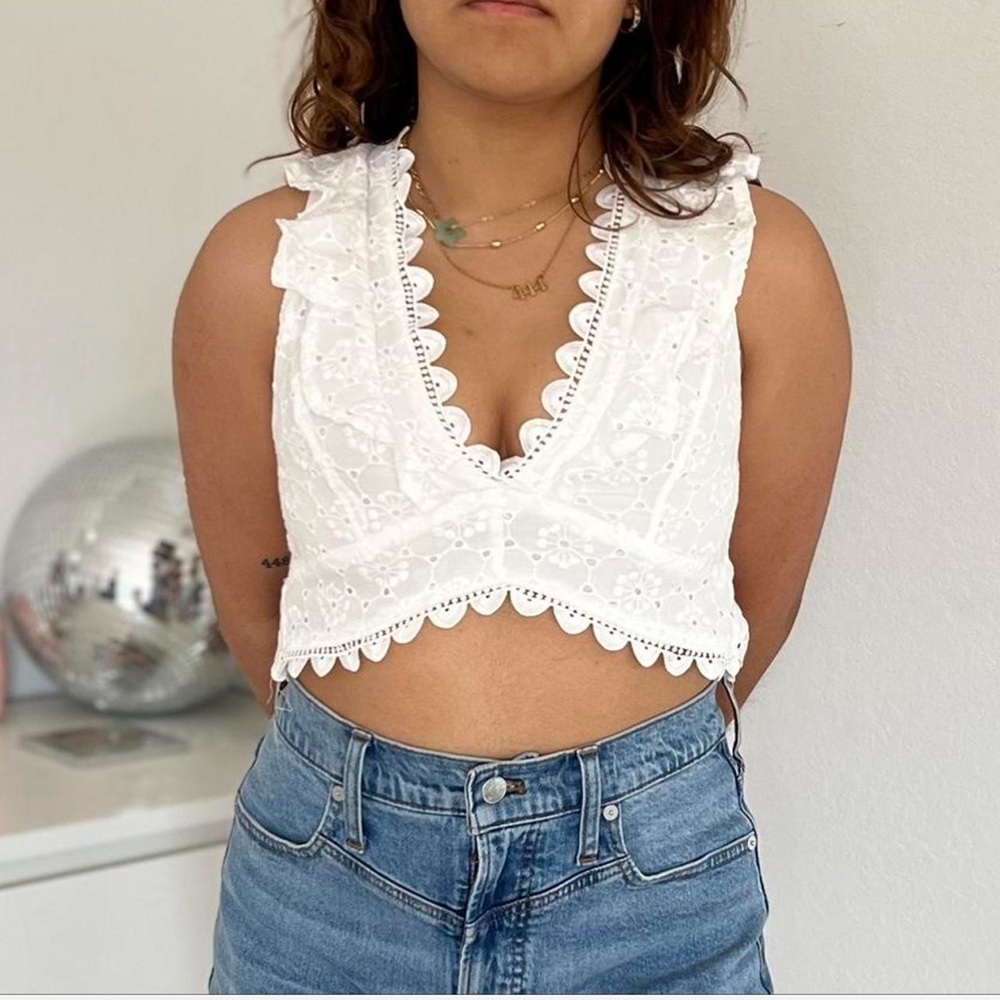 DO+BE lace tie top